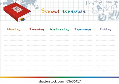 School schedule vector