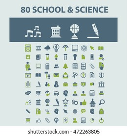 school, science icons