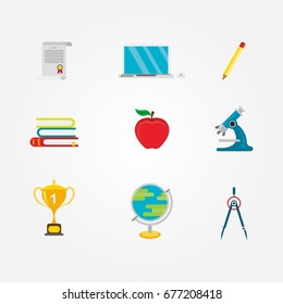 School Science Knowledge Infographic. Educational Poster Template Design Vector Illustration
