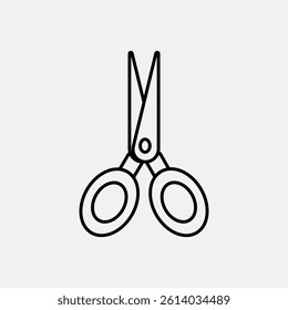 School scissors icon isolated on white background