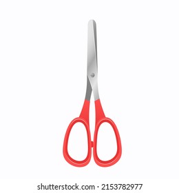 School scissors isolated illustration on white background for kids. Equipment design. 