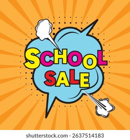 school seal text vector design. Welcome back to school greeting in doodle space for typography with pencil, bulb, chalkboard and arts materials elements. Vector illustration school greeting
