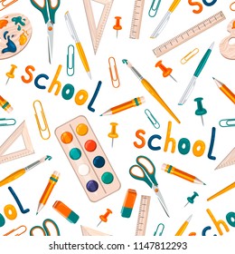 School seamless pattern