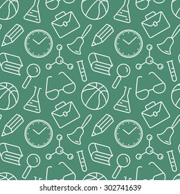 School seamless pattern