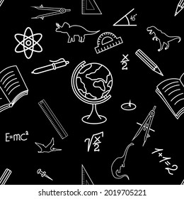 School, seamless pattern, vector illustration