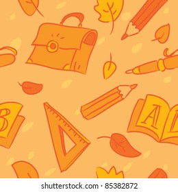 School seamless pattern, vector illustration