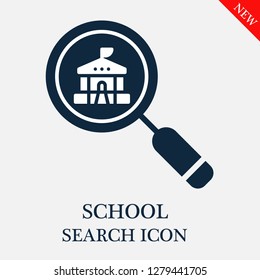 School search icon. Editable School search icon for web or mobile.