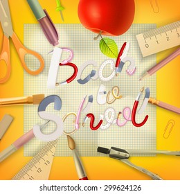 School season invitation template. EPS 10 vector file included