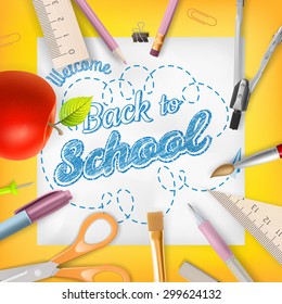 School season invitation template. EPS 10 vector file included