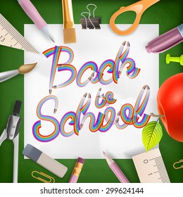 School season invitation template. EPS 10 vector file included