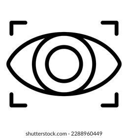 School security eye icon outline vector. Guard police. Kid officer
