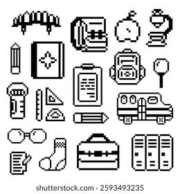 school set bundle pixel art