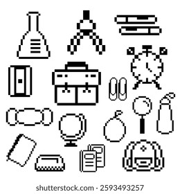 school set bundle pixel art