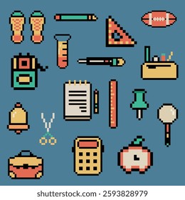 school set bundle pixel art