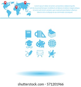 School Set  icon. Vector design.