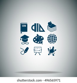 School Set vector icon