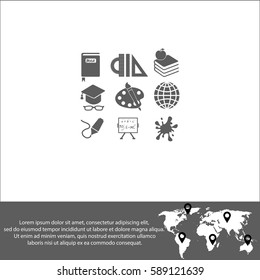 School Set vector  icon.