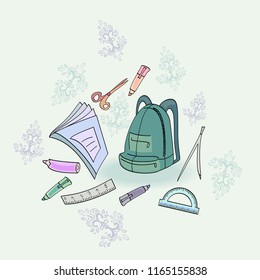 School set. Vector picture.