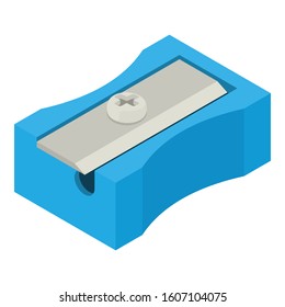 School sharpener icon. Isometric of school sharpener vector icon for web design isolated on white background