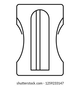 School sharpener icon. Outline school sharpener vector icon for web design isolated on white background