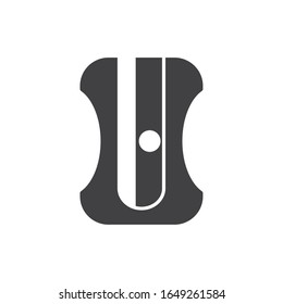 School sharpener silhouette style icon design, Eduaction class lesson knowledge preschooler study learning classroom and primary theme Vector illustration