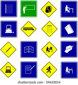 school sign set