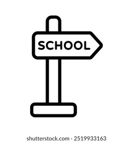 Diseño de Vector de letrero escolar en estilo moderno, listo para usar Vector