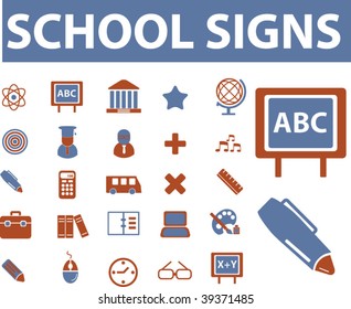 school signs. vector