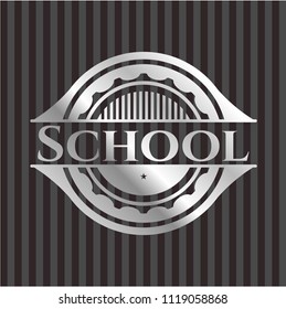 School silver emblem