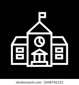 school simple icon, vector illustration 