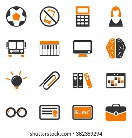 School simple icons for web and user interfaces