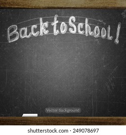 school sketches on blackboard, vector background