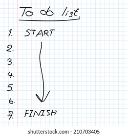 school sketches on paper, to do list