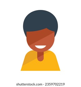 School smiling icon flat vector. Person character. Smile team isolated