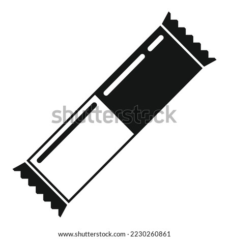 School snack bar icon simple vector. Chocolate food. Sweet pack