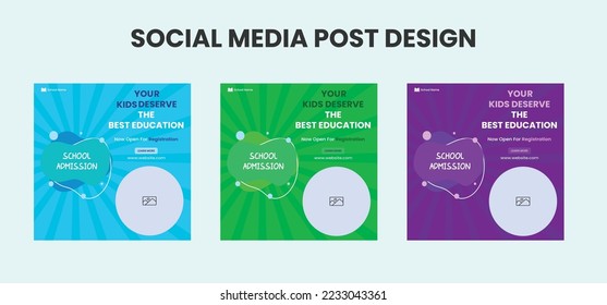 School Social Media Post Design