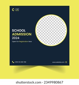 Social-Media-Postdesign der Schule 