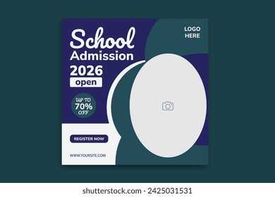 School  social media post, school template