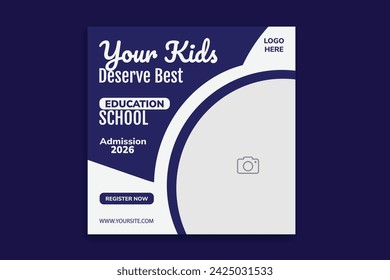 School  social media post, school template