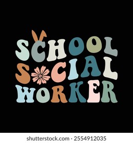 School Social Worker vintage graphic