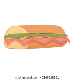 School spanish sandwich icon cartoon vector. Restaurant dish. Tapas paella
