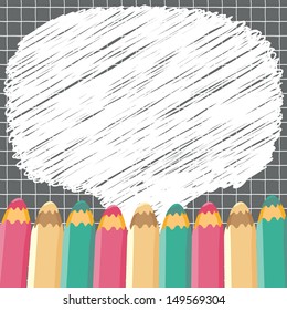 School speech bubbles. Vector illustration.