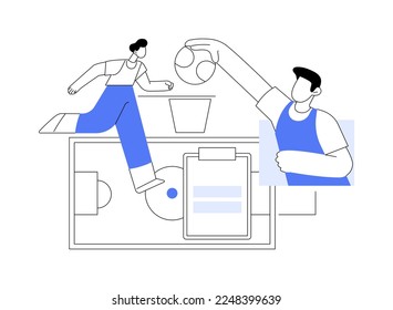 School sports team abstract concept vector illustration. School children club, competitive team sports for kids, after-school activity, local tournament, athletic exercise abstract metaphor.