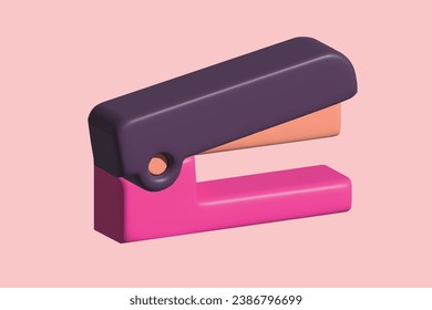 School stationery icon. School supplies concept. Realistic 3d object cartoon style. Vector colorful illustration.