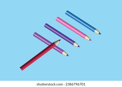 School stationery icon. School supplies concept. Realistic 3d object cartoon style. Vector colorful illustration.