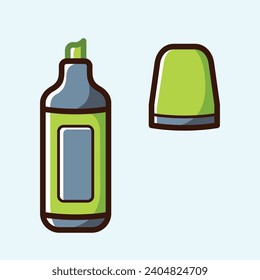 School Stationery Kit Vector Arts. Back to School stationery items for students simple icon design. Fun learning items for school in junior, elementary, and high school