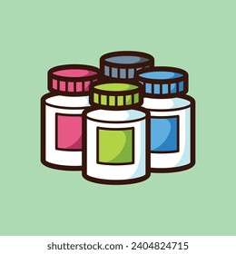 School Stationery Kit Vector Arts. Back to School stationery items for students simple icon design. Fun learning items for school in junior, elementary, and high school