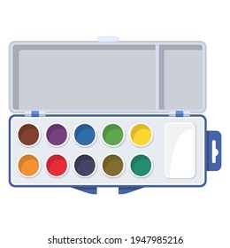 Placa acuarela de elemento vectorial de la escuela