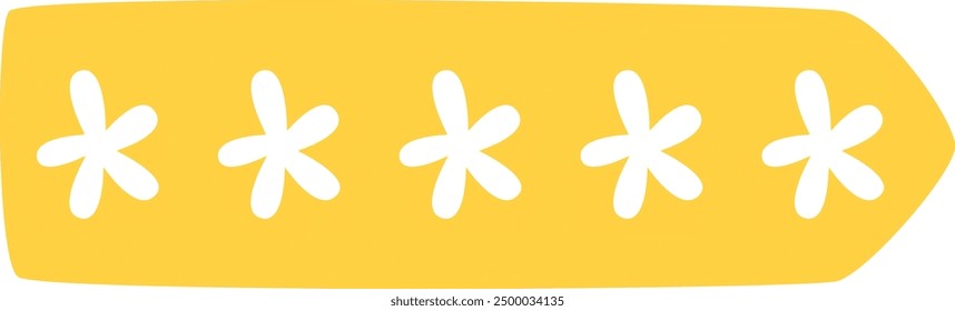 School Sticker Bookmark With Flowers Vector Illustration