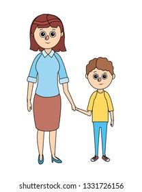 school student boy cartoon